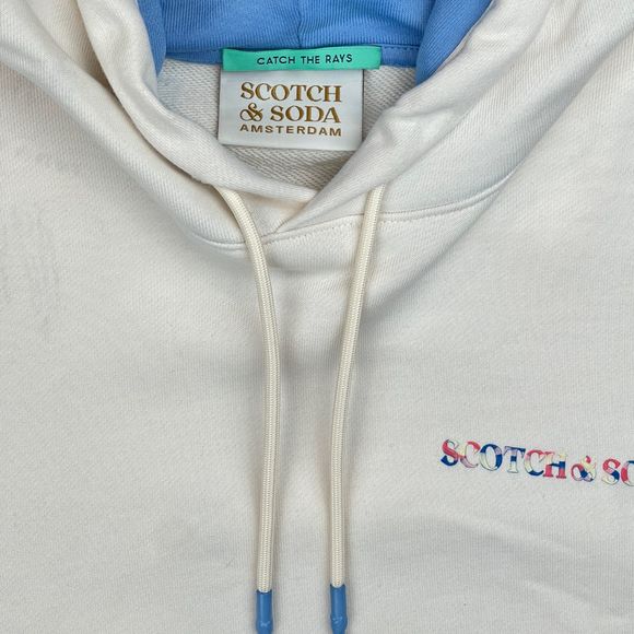 NWOT Scotch & Soda Mens Pullover Logo Hoodie Sweatshirt Sweater Size L (DEFECT) - Picture 6 of 16